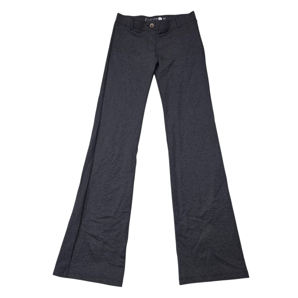 Betabrand Dress Pant Yoga Pants Women S Long Charcoal Grey Bootcut Pinstripe